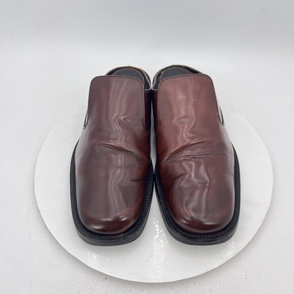 Balenciaga Men Size EU 41 US 8 Black Leather Slide Mules Plain Toe Sandal - Picture 4 of 13